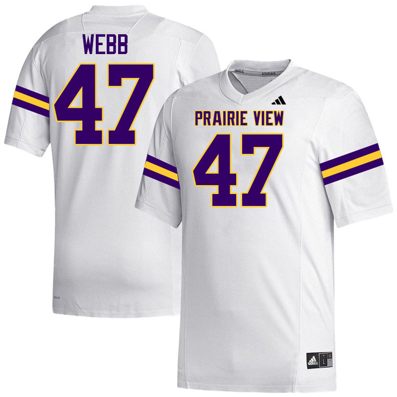 Prairie View A&M Panthers #47 Aiden Webb College Football Jerseys,Uniforms Stitched-White